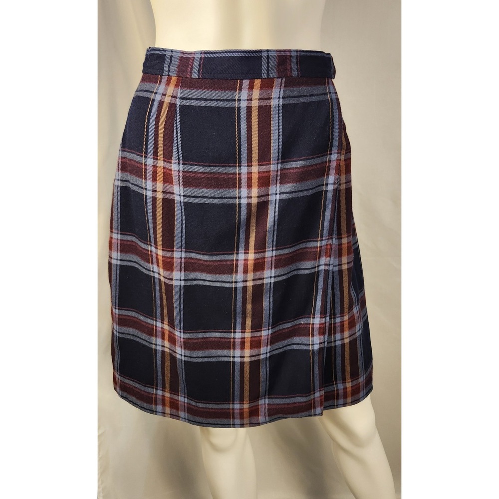 90s Charter Club Plaid Wrap Skirt Preppy/Dark Academia Size 10